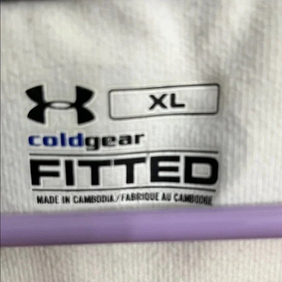 Under Armour Men's White Long Sleeve Performance Tee Coldgear Fitted - Picture 4 of 9
